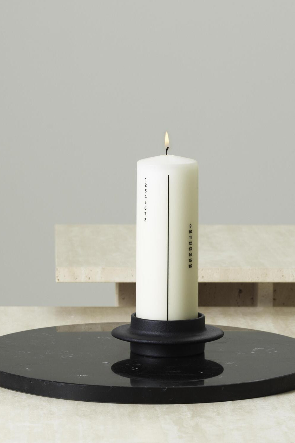 Kalenderlys - råhvid